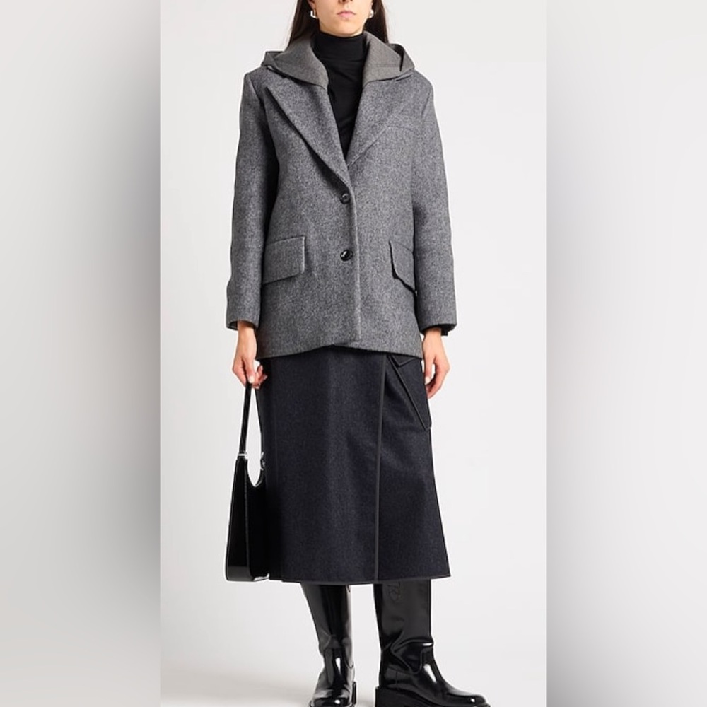 Sandro Women's Charcoal Pea Coat